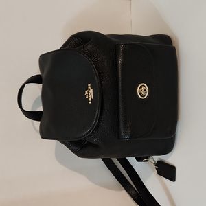 Coach Black Pebble Leather Mini Billie Backpack
